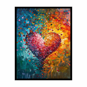 Rainbow Heart Painting