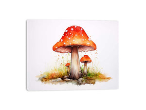 Fairy Ring minimal botanical watercolor canvas art for nursery or cheerful bedroom decor.