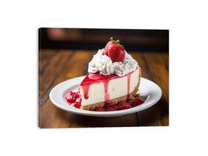Sweet Finale dessert photography style canvas art for kitchen, cafe, or dining room decor.