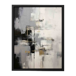 Gray Abstract Wall Art canvas Print