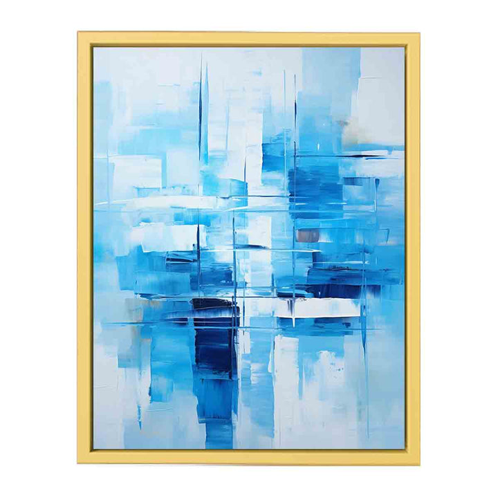 Blue Modern Art framed Print