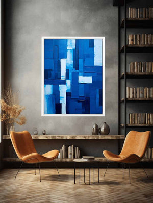 Modern Art Blue Art Print