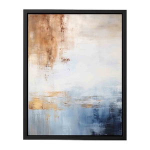 Blue Brown Art canvas Print