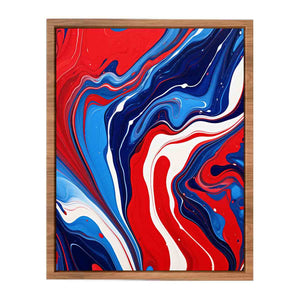 Blue And Red Art Painting