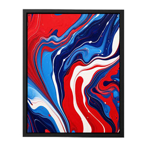 Blue And Red Art canvas Print