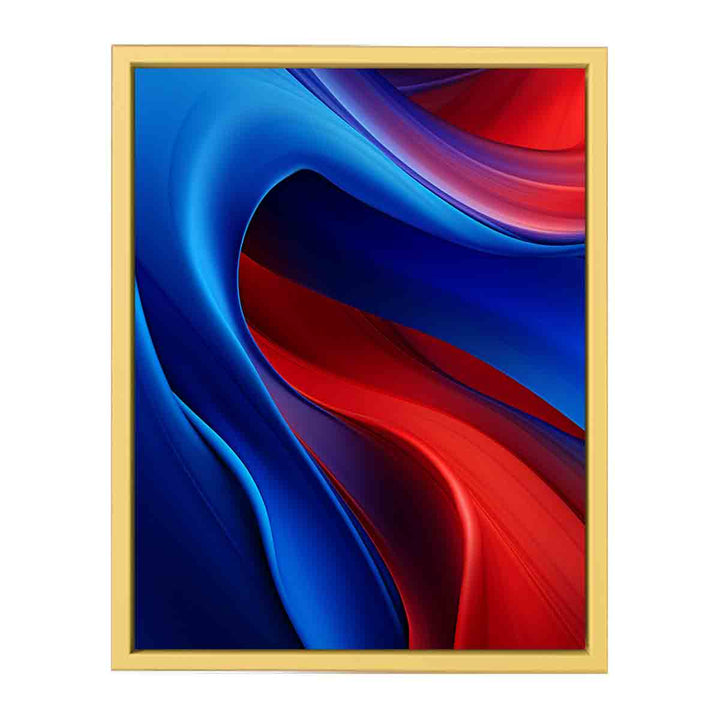Blue And Red Art framed Print