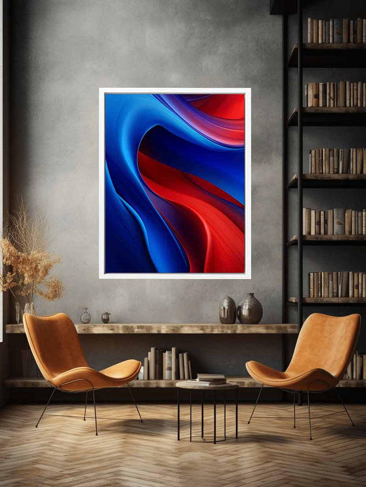 Blue And Red Art Print