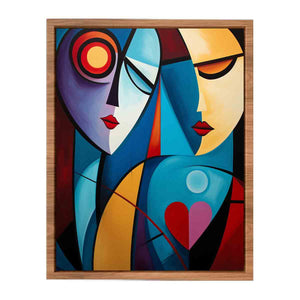 Abstract Lovers Art Print Painting