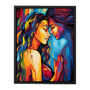 Abstract Lovers Love Art canvas Print