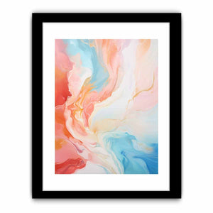 Peach Tide Abstract canvas art for modern room decor.