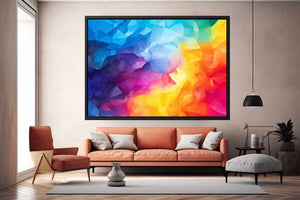 Chromatic Prism Field canvas art for modern room decor.