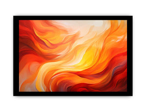 Golden Flame Veil canvas art for modern room decor.