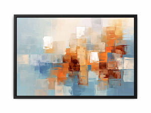 Soft City Reflections canvas art for modern room decor.