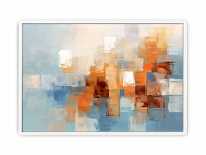 Soft City Reflections canvas art for modern room decor.
