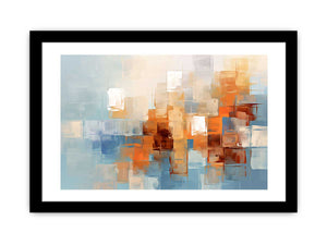 Soft City Reflections canvas art for modern room decor.