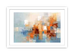 Soft City Reflections canvas art for modern room decor.