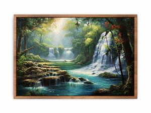 Luxury Waterfall Artwork Painting