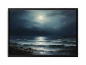 Moonlight Oil Painting Art canvas Print