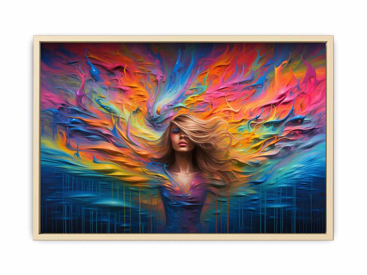 Multicolor Illusion Art framed Print