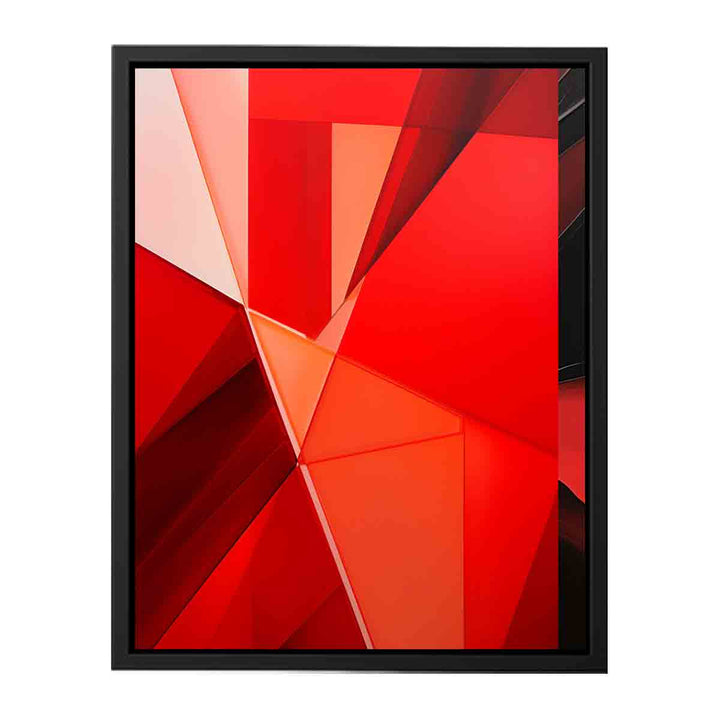 Red Modern Framed Art  canvas Print