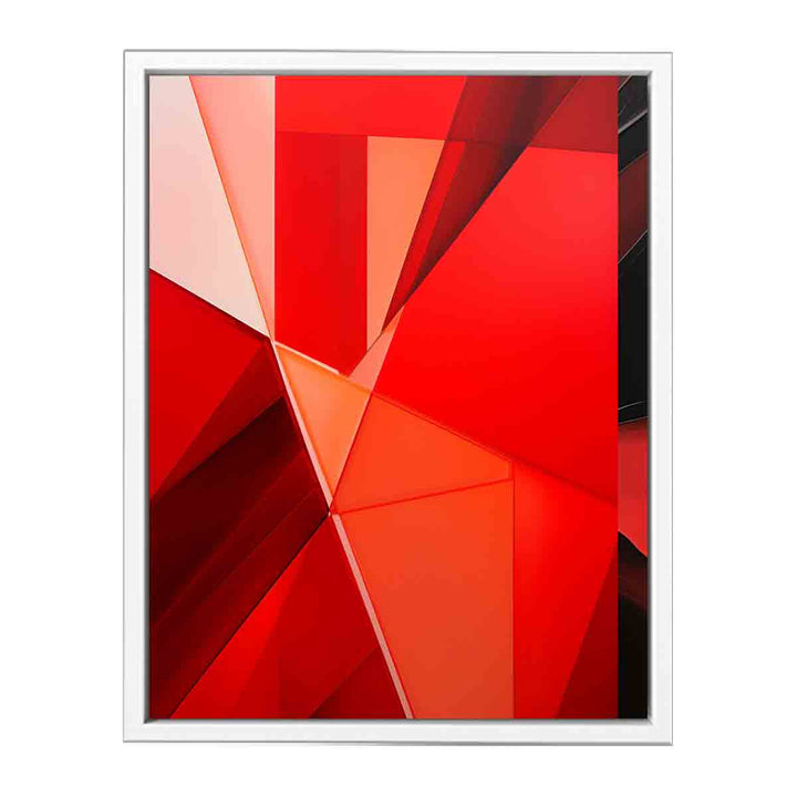 Red Modern Framed Art  Painting