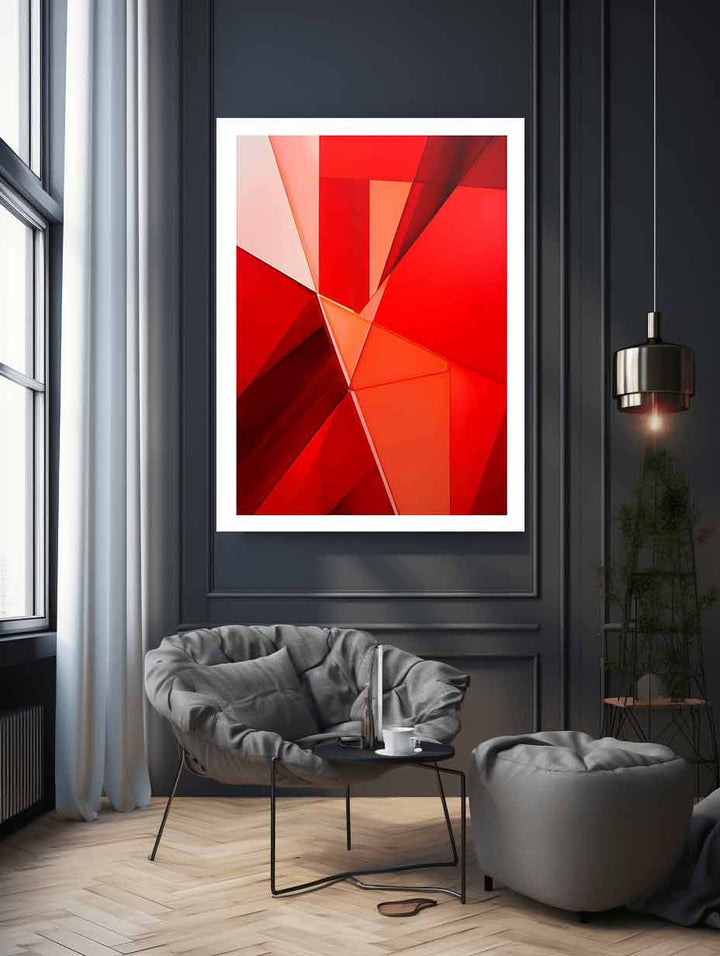 Red Modern Framed Art Print
