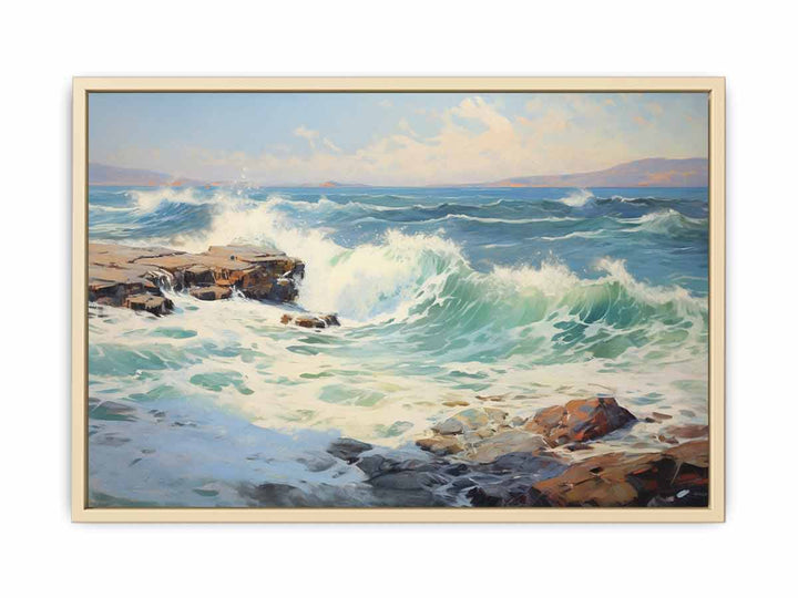 Sea Oil Painting framed Print
