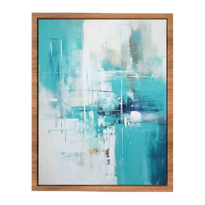 Teal Abstract Painting  