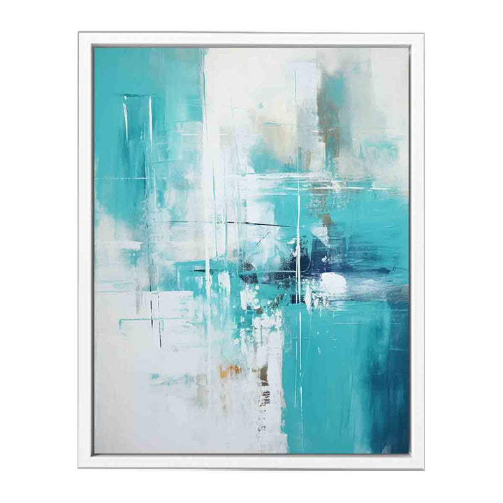 Teal Abstract Painting  