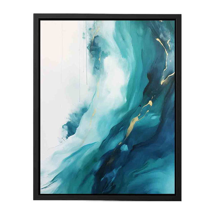 Teal Abstract Art  canvas Print