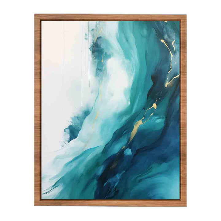 Teal Abstract Art  Painting