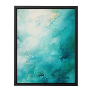 Teal Abstract Artwork canvas Print