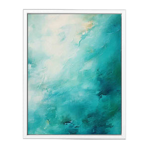 Teal Abstract Artwork Painting