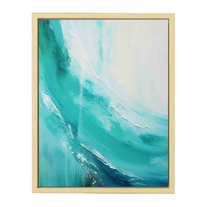 Teal Painting framed Print