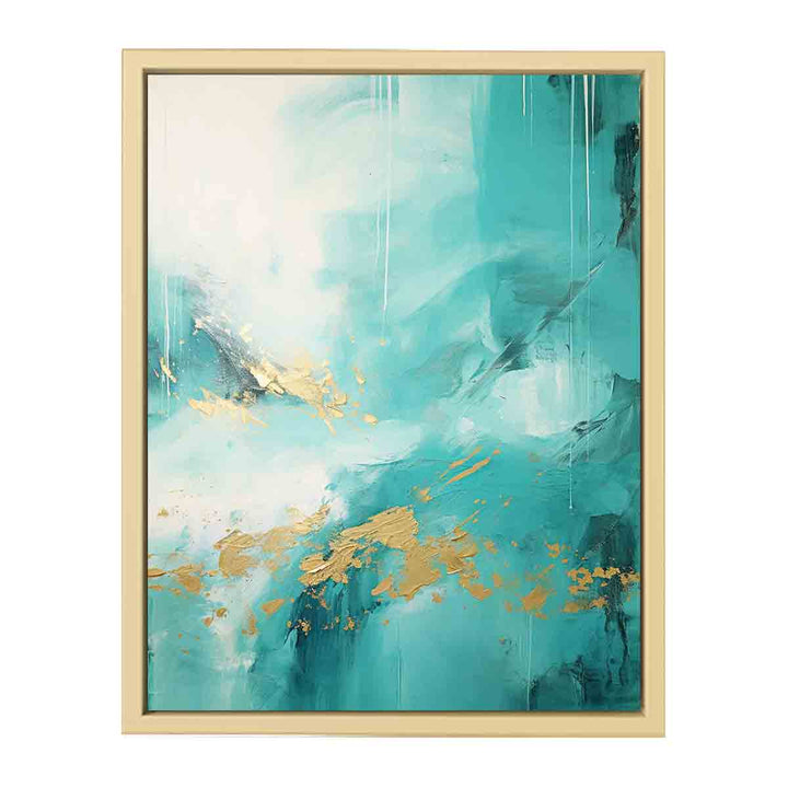 Teal High End Painting framed Print
