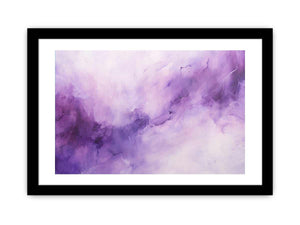 Lavender purple abstract canvas art for dreamy bedroom wall decor.
