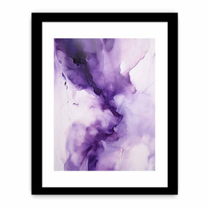 Purple fluid abstract canvas art for elegant bedroom wall decor.