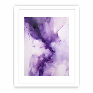 Purple fluid abstract canvas art for elegant bedroom wall decor.