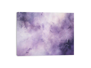 Purple fluid abstract canvas art for elegant bedroom wall decor.