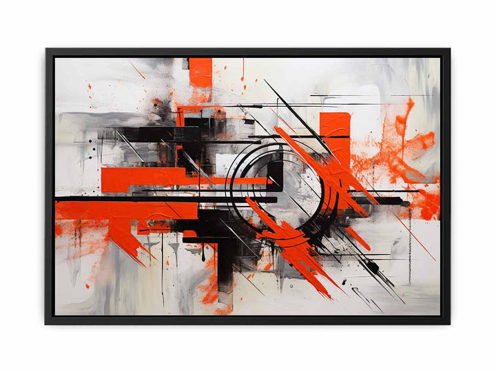 Red Abstract Wall Art  canvas Print