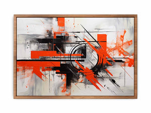 Red Abstract Wall Art Painting