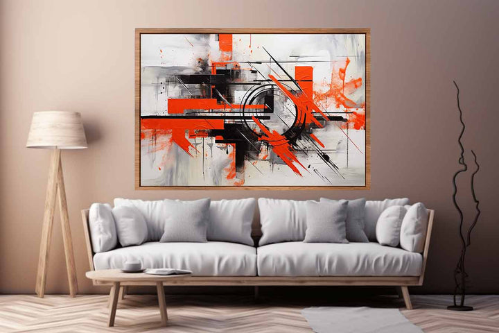 Red Abstract Wall Art Print
