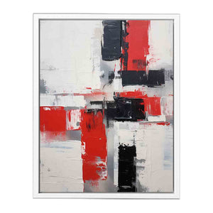 Red White And Black Wall Art Painting