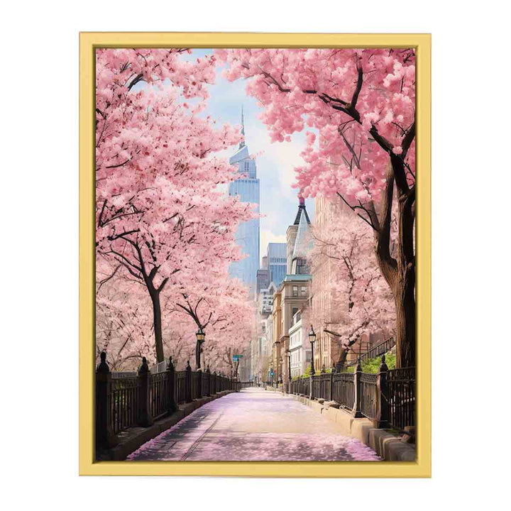 New York Spring Art framed Print