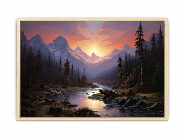 Sierra Sunrise Painting framed Print