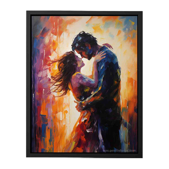 Modern The kiss Painting Inspired  canvas Print