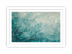Teal Branches Streched canvas