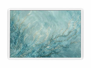 Teal Branches Framed Print