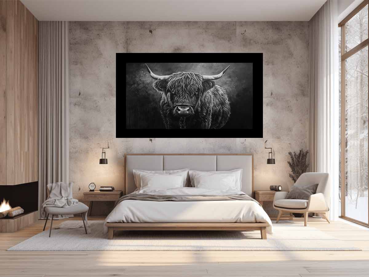 Highland Cow Black & white