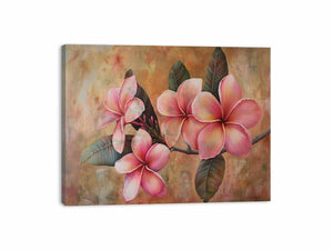 Pink Frangipani Canvas Print